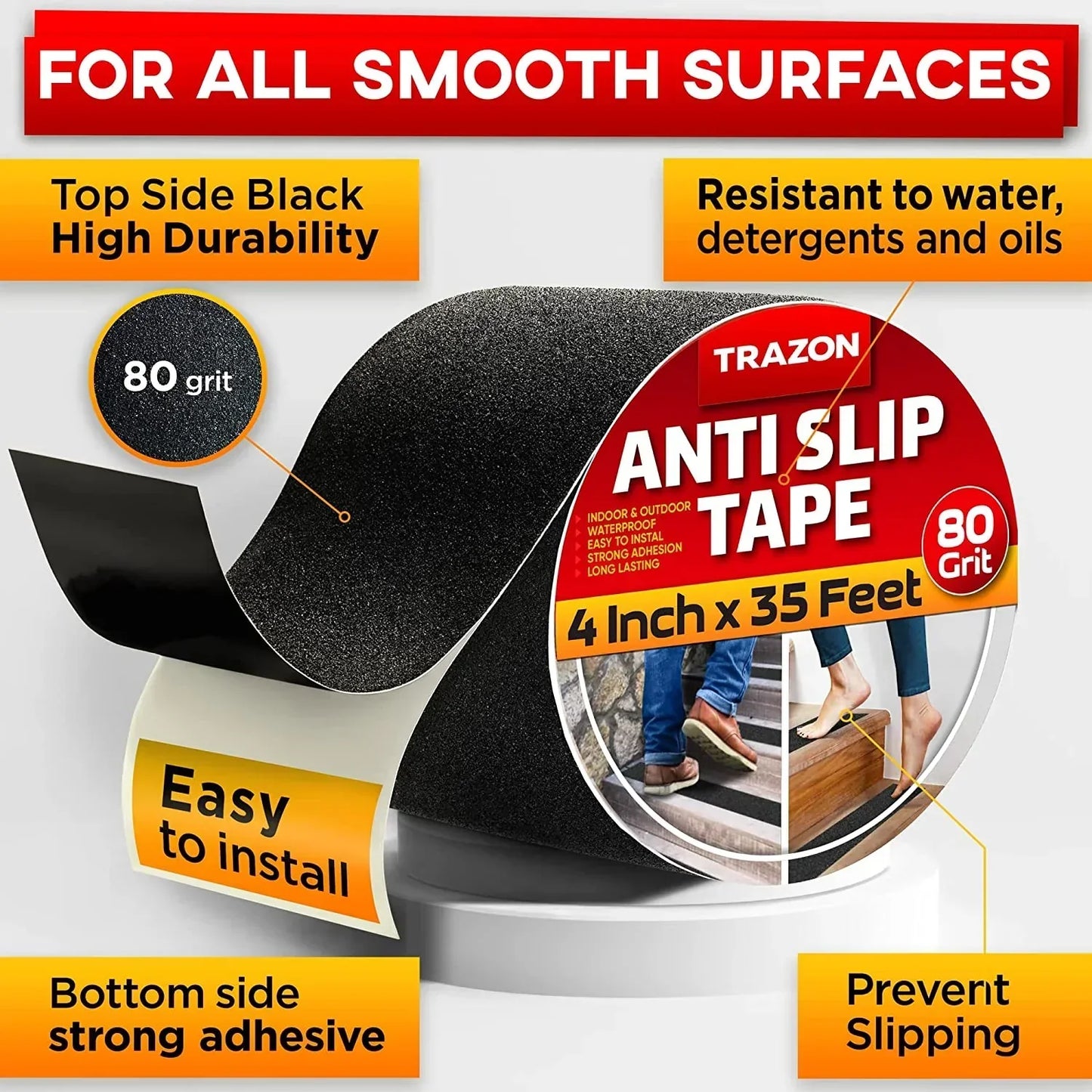 Anti-Slip Tape for Stairs Outdoor/Indoor Waterproof with Glow