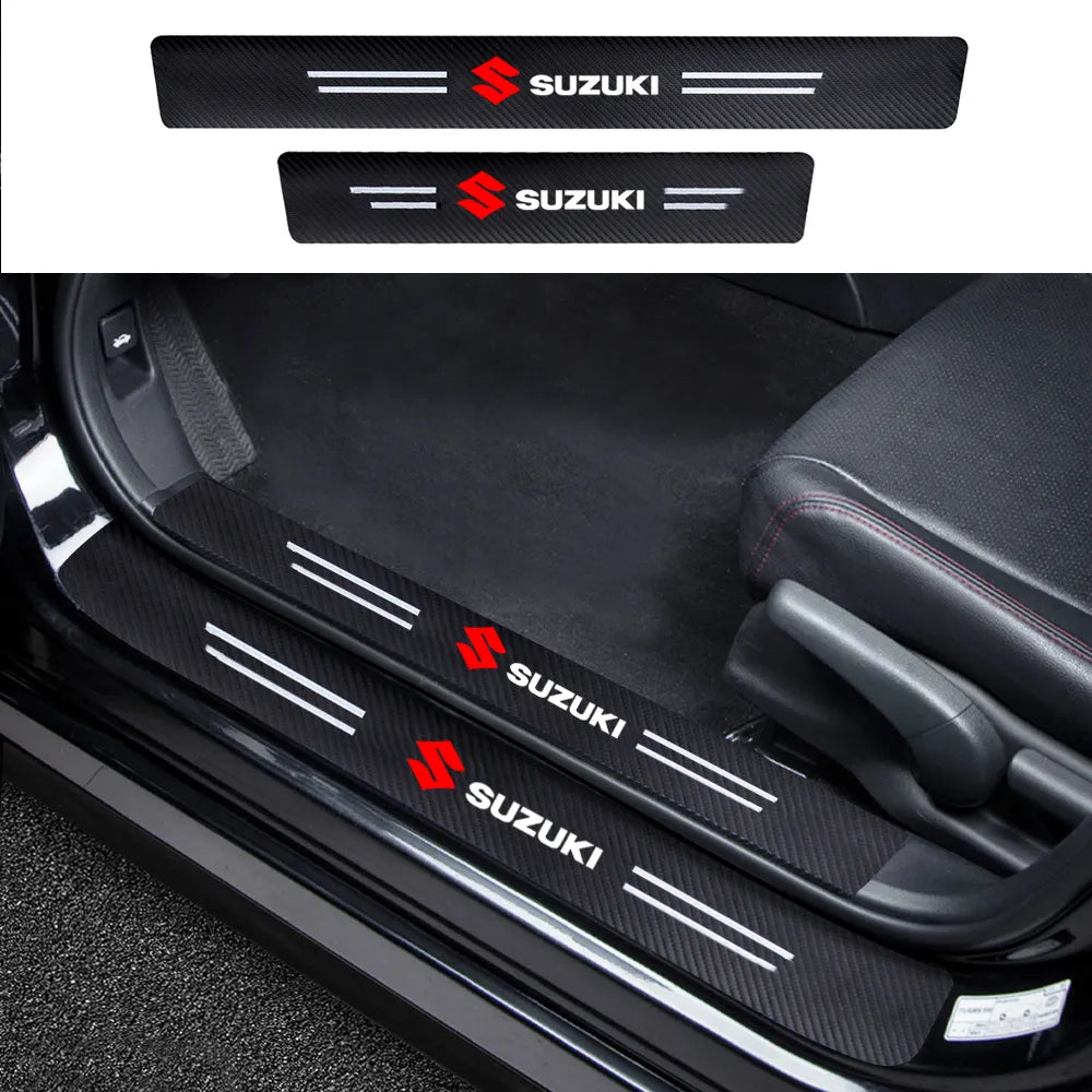 EmblazeR - Carbon Fiber Door Sill Protector 12Pcs