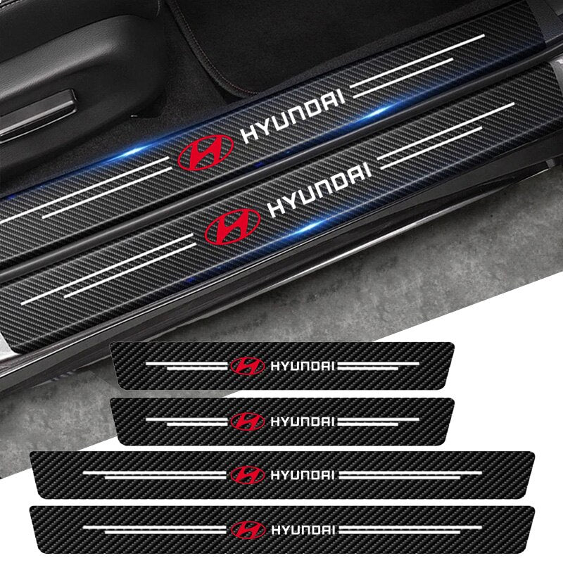 EmblazeR - Carbon Fiber Door Sill Protector 12Pcs